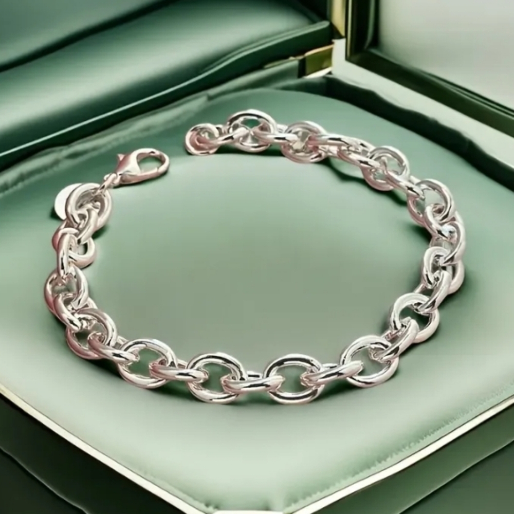 Sterling Silver Chain Bracelet - Picture 2 of 9
